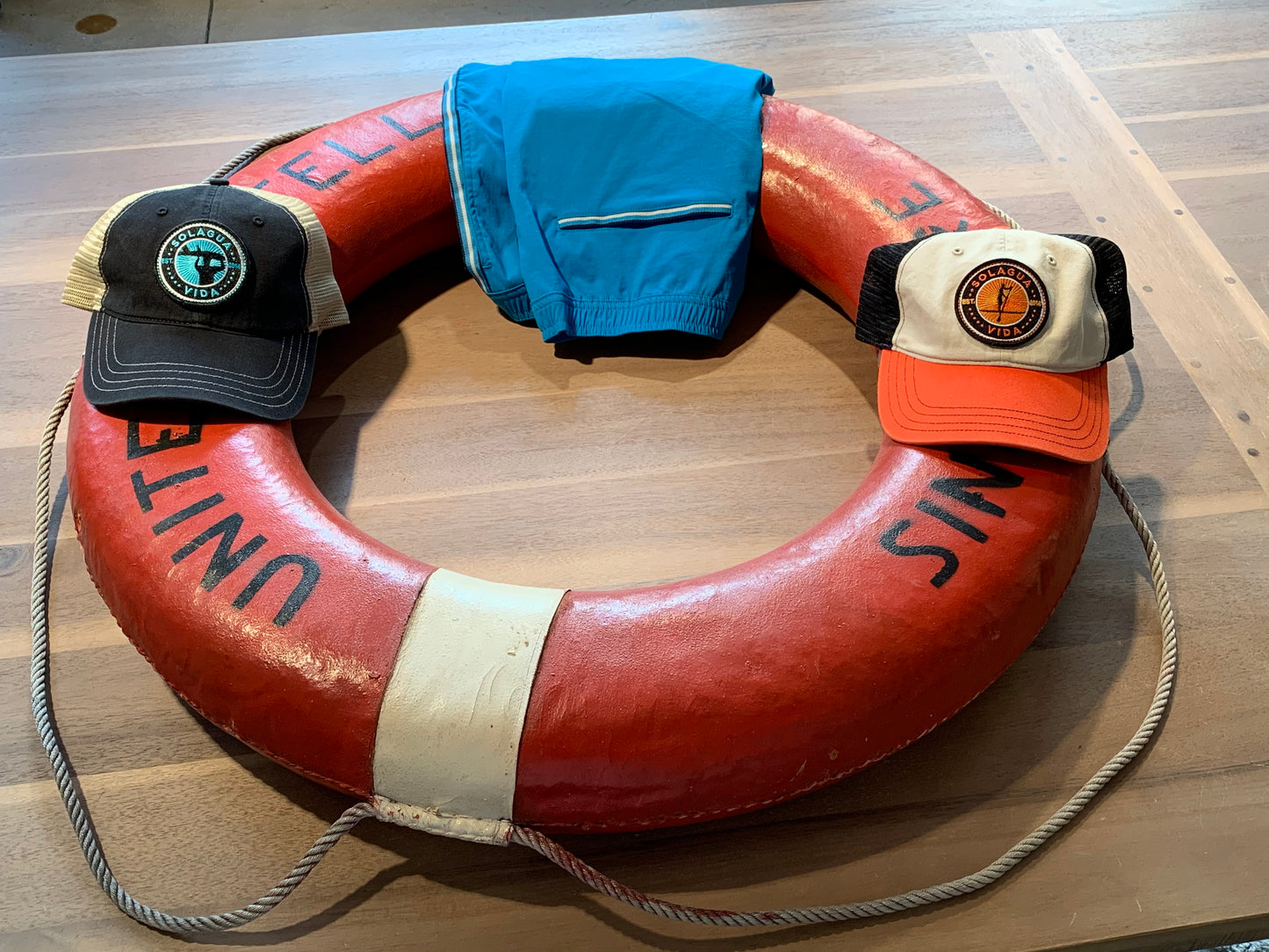 Solagua Vida Surf Mesh Garment Washed Trucker Hat